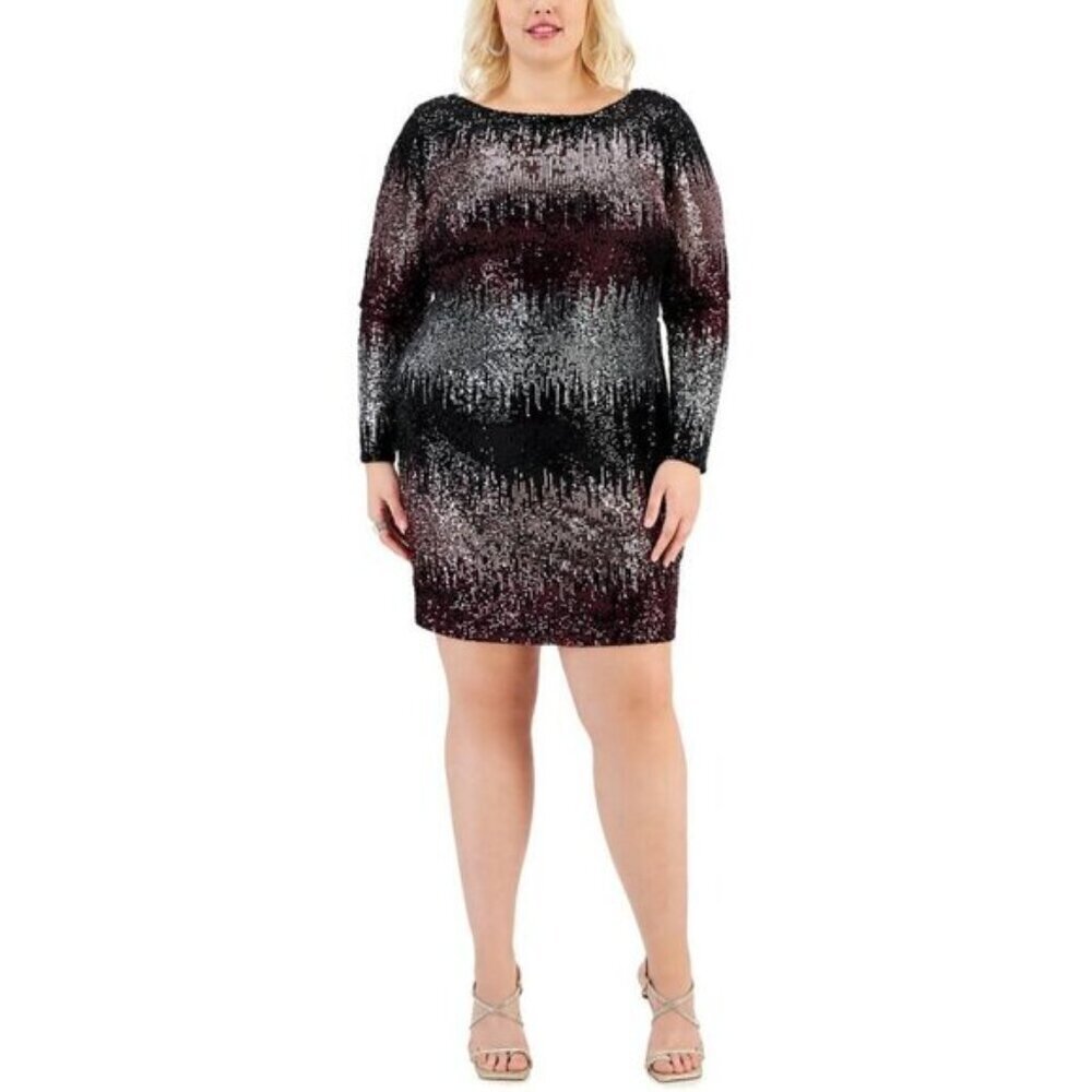Elegant Black and Silver Sequin Dress